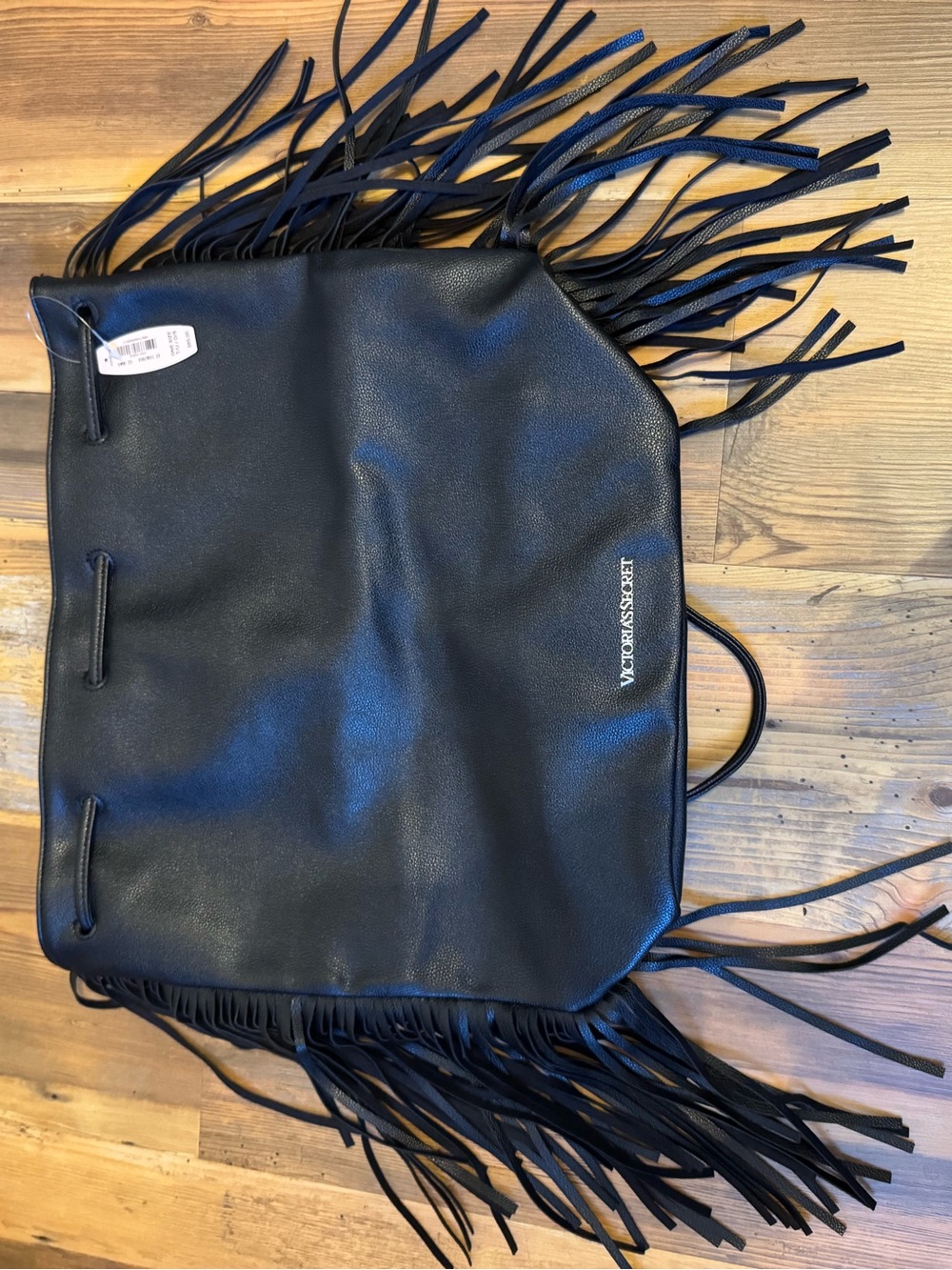 Victoria's Secret Black Fringe Tote Bag
